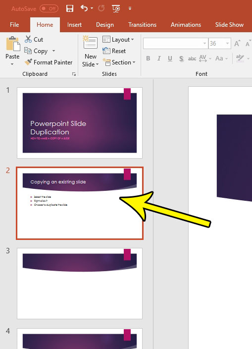 how to make a copy of whole slide in powerpoint 2016
