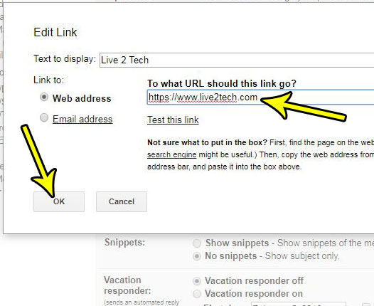 how to add a hyperlink to a signature in gmail