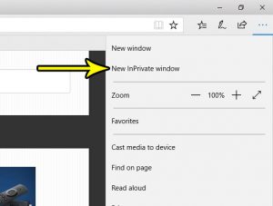 how to start private browsing in microsoft edge