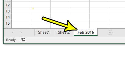 enter the new name for the excel tab