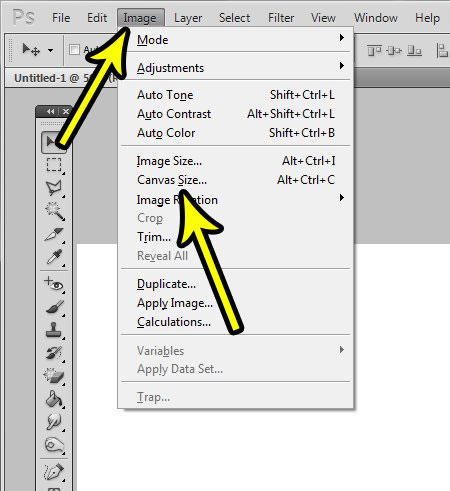 how to adjust the photoshop canvas size