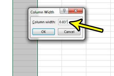 how to set excel column width and row height in inches