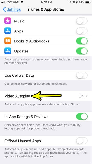 how stop app store videos from playing automatically