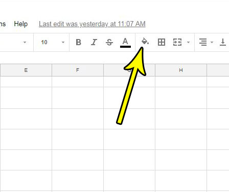 how to use fill color google sheets