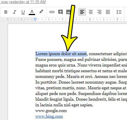 select text to strikethrough google docs