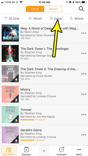 audible taking up a lot of space on iphone