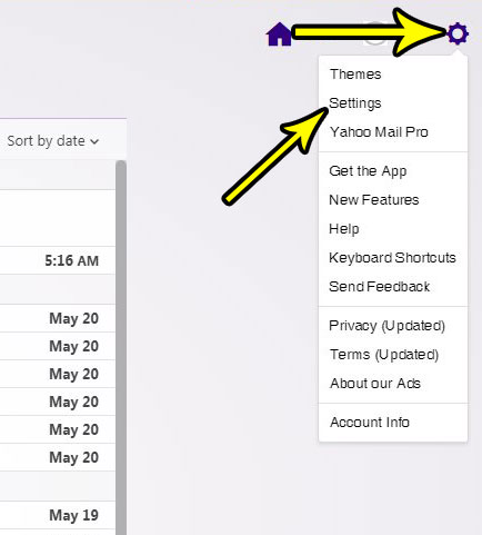 how switch yahoo mail version