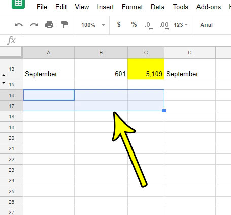 select cells to merge in google sheets