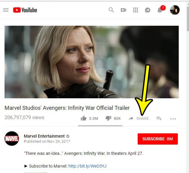 How to Embed Video in Powerpoint 2013 15 click share button under youtube video