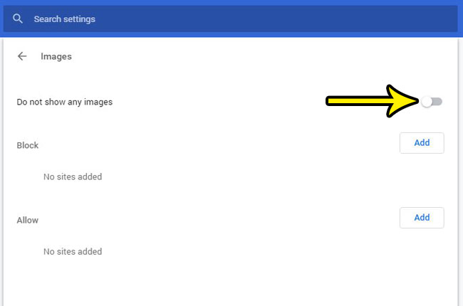 how to stop displaying images in google chrome