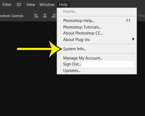 how view system info photoshop cc 2 How to Find Your System Information in Photoshop CC