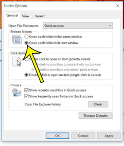 windows 10 open new folders in new windows 3 How to Open Each Folder in Its Own Window in Windows 10