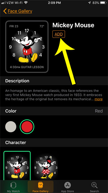 how to add a new face to apple watch