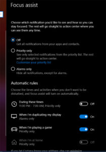 windows 10 focus assist 3 How to Change Focus Assist Settings in Windows 10