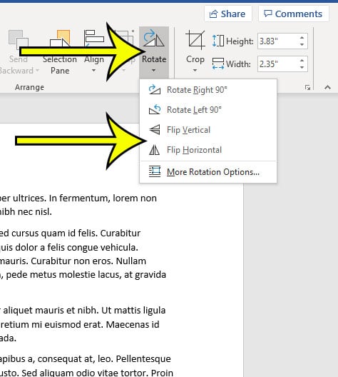 how mirror image word 3 How to Mirror an Image in Word