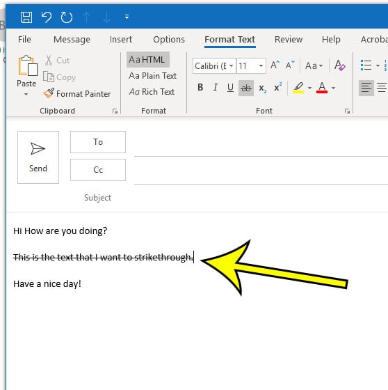 How to hide and delete strikethrough emails in Outlook?