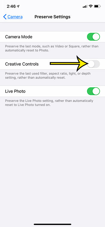 how to automatically reset camera filter settings after pictures on iPhone 11