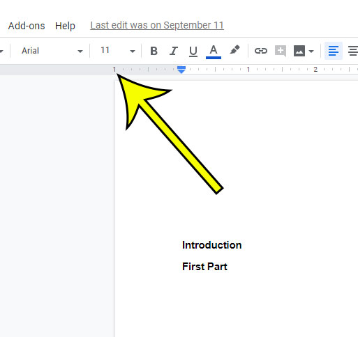 another way to set 1 inch margins in Google Docs