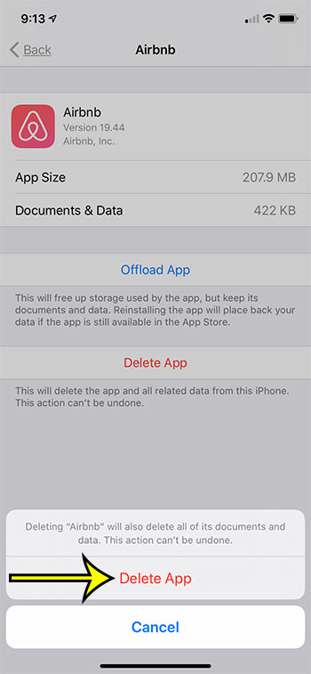 how to delete apps through settings on an iPhone