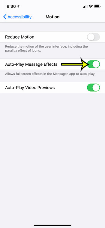 how to enable iPhone text message motion effects for birthdays and holidays
