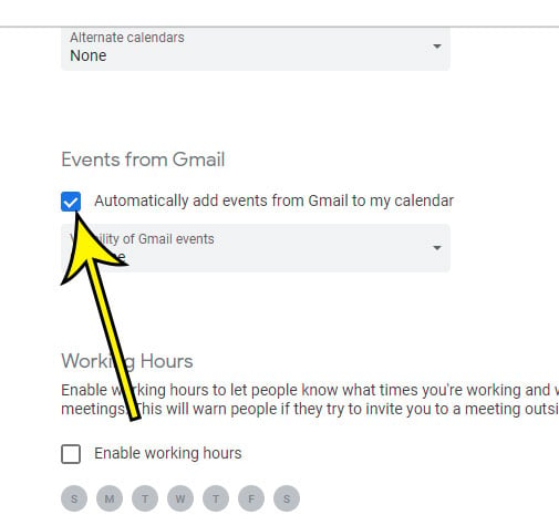 how to stop automatically adding Gmail events to Google Calendar