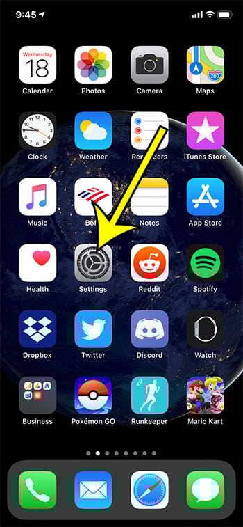 open the Settings app