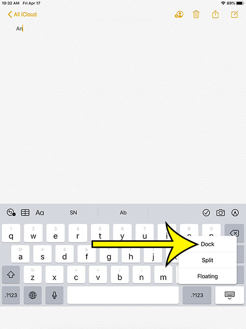 ipad keyboard middle of screen 2 Why is My iPad Keyboard in the Middle of the Screen?