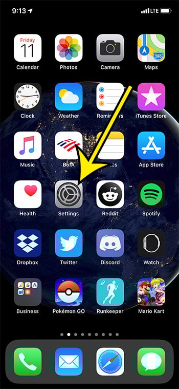 open the Settings app
