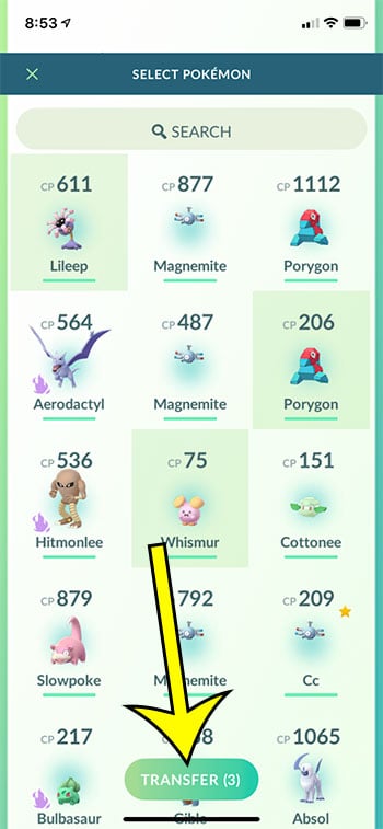 how to transfer multiple Pokemon in Pokemon Go