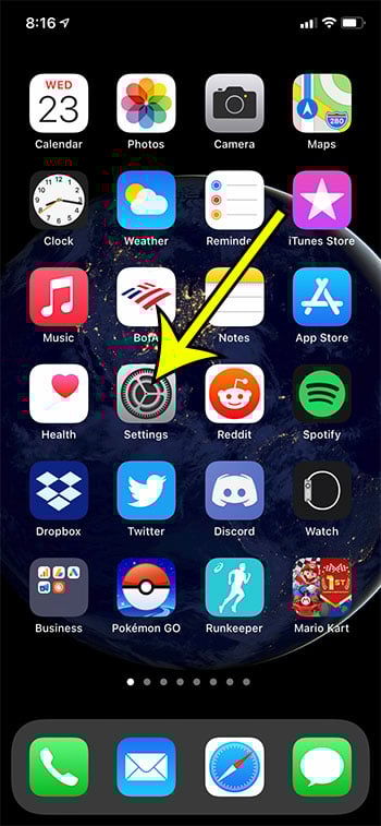 How to Use Automatic System Time on an iPhone 11 1 open Settings
