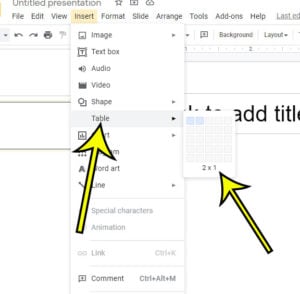 how to add Google Slides columns