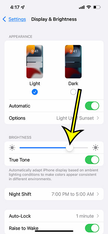 how to change iPhone screen brightness