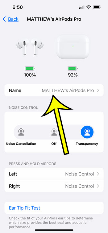 how to change the name of your AirPods on an iPhone 13