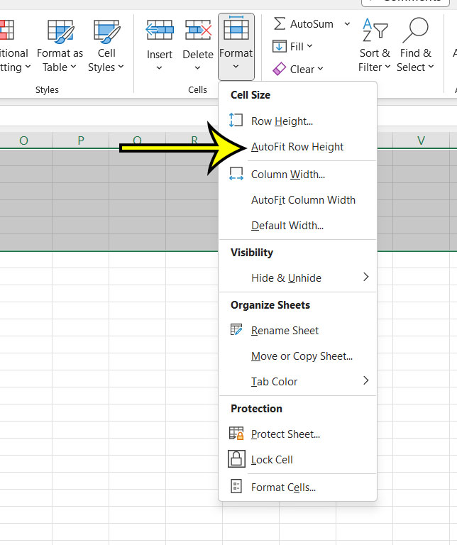 how to expand all rows in Excel for Office 365