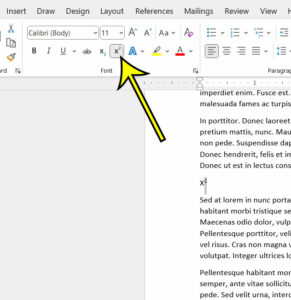 how to make an exponent in Microsoft Word