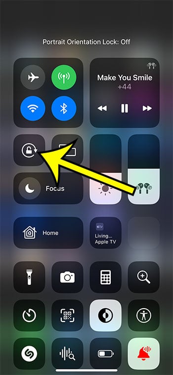 how to turn off screen.rotate on iphone 13