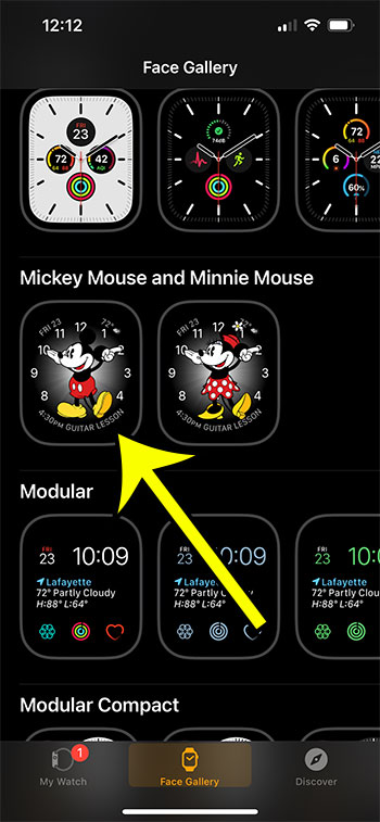tap on Mickey Mouse