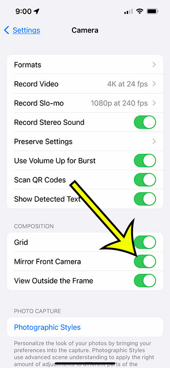 how to turn off iPhone 13 inverted camera