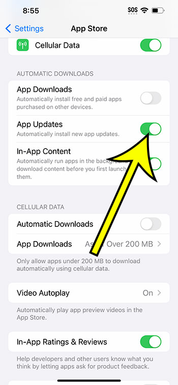 how to update iPhone 14 apps automatically