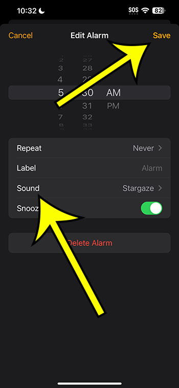 how to change iPhone alarm sound